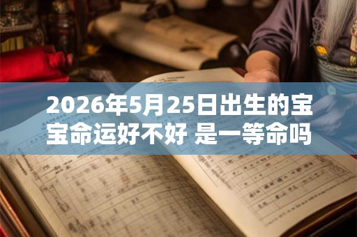 2026年5月25日出生的宝宝命运好不好 是一等命吗 2026年5月25日出生的宝宝命运好不好 是一等命吗