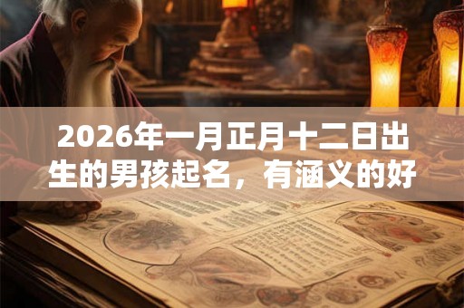 2026年一月正月十二日出生的男孩起名,有涵义的好名字 2026年一月正月十二日出生的男孩起名,有涵义的好名字