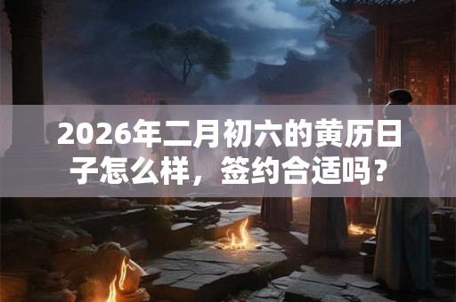 2026年二月初六的黄历日子怎么样，签约合适吗？