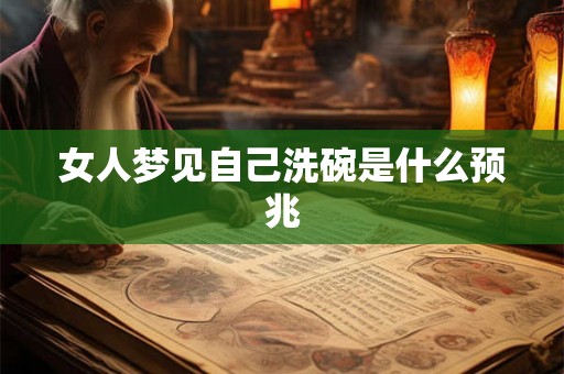 女人梦见自己洗碗是什么预兆