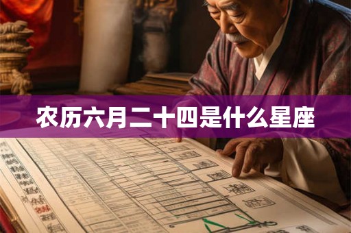 农历六月二十四是什么星座