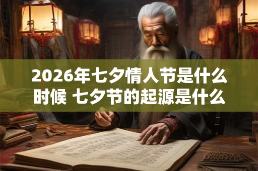 2026年七夕情人节是什么时候 七夕节的起源是什么