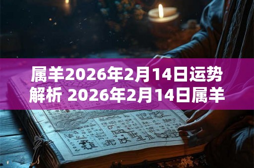 属羊2026年2月14日运势解析 2026年2月14日属羊运势分析