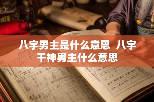 八字男主是什么意思  八字干神男主什么意思