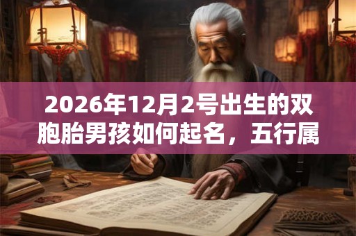 2026年12月2号出生的双胞胎男孩如何起名，五行属什么