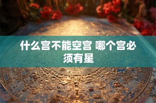 什么宫不能空宫 哪个宫必须有星