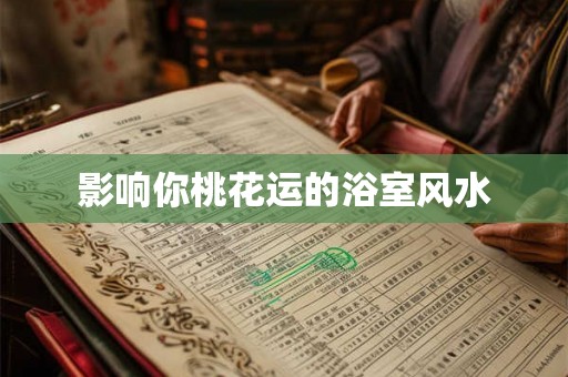 影响你桃花运的浴室风水