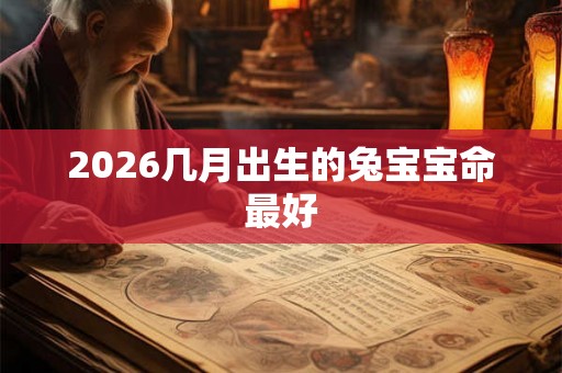 2026几月出生的兔宝宝命最好