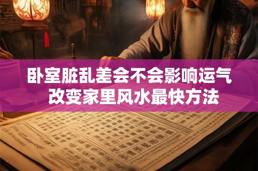 卧室脏乱差会不会影响运气  改变家里风水最快方法