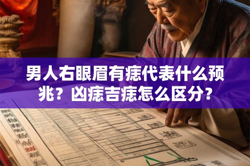 男人右眼眉有痣代表什么预兆？凶痣吉痣怎么区分？