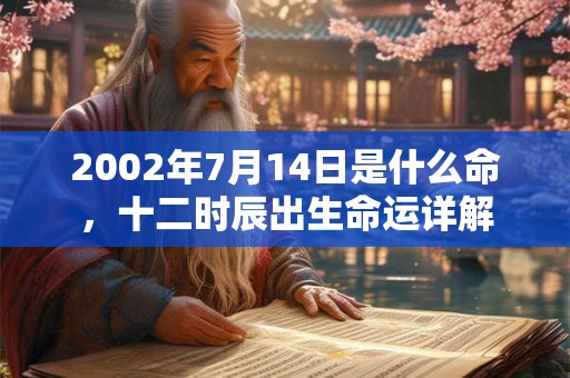 2002年7月14日是什么命,十二时辰出生命运详解 2002年7月14日是什么命,十二时辰出生命运详解