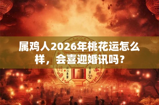 属鸡人2026年桃花运怎么样，会喜迎婚讯吗？
