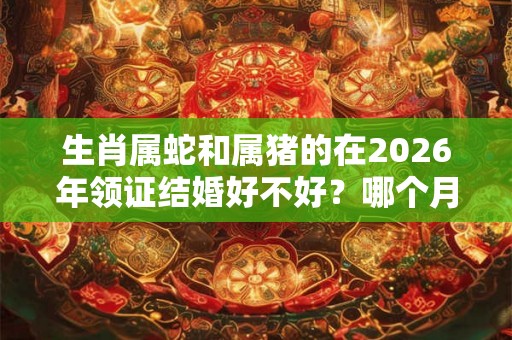 生肖属蛇和属猪的在2026年领证结婚好不好？哪个月最合适？