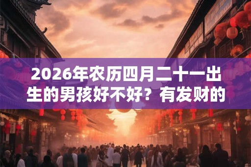 2026年农历四月二十一出生的男孩好不好？有发财的命吗？