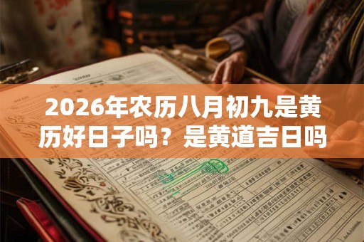2026年农历八月初九是黄历好日子吗？是黄道吉日吗