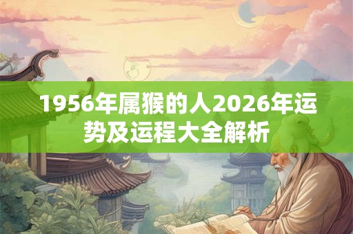 1956年属猴的人2026年运势及运程大全解析 1956年属猴的人2026年运势及运程大全解析