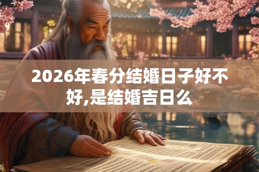 2026年春分结婚日子好不好,是结婚吉日么