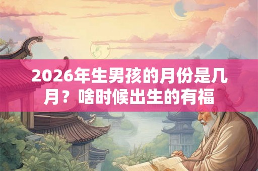 2026年生男孩的月份是几月?啥时候出生的有福 2026年生男孩的月份是几月?啥时候出生的有福