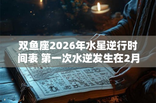 双鱼座2026年水星逆行时间表 第一次水逆发生在2月