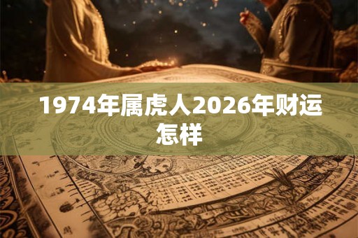 1974年属虎人2026年财运怎样