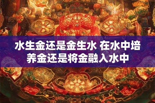 水生金还是金生水 在水中培养金还是将金融入水中