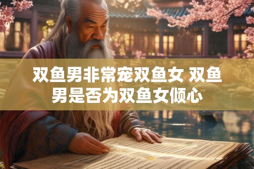 双鱼男非常宠双鱼女 双鱼男是否为双鱼女倾心