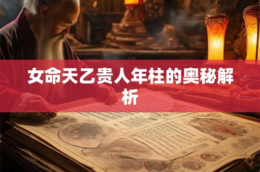 女命天乙贵人年柱的奥秘解析 女命天乙贵人年柱的奥秘解析