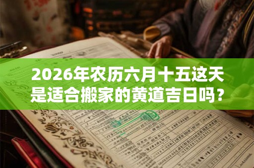 2026年农历六月十五这天是适合搬家的黄道吉日吗? 2026年农历六月十五这天是适合搬家的黄道吉日吗?