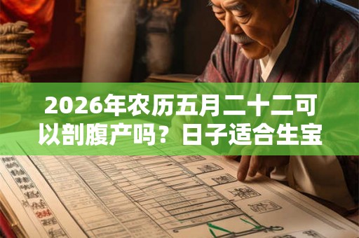 2026年农历五月二十二可以剖腹产吗？日子适合生宝宝吗？