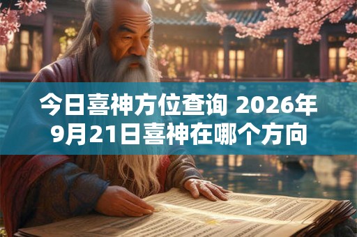 今日喜神方位查询 2026年9月21日喜神在哪个方向