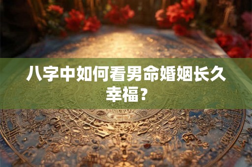八字中如何看男命婚姻长久幸福？
