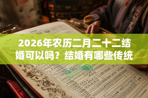 2026年农历二月二十二结婚可以吗？结婚有哪些传统的习俗？