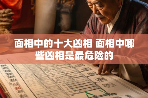 面相中的十大凶相 面相中哪些凶相是最危险的