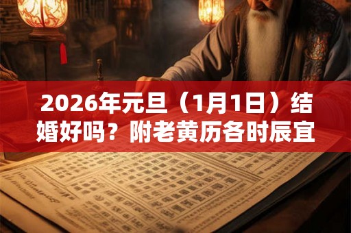 2026年元旦(1月1日)结婚好吗?附老黄历各时辰宜忌表 2026年元旦(1月1日)结婚好吗?附老黄历各时辰宜忌表