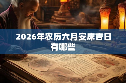 2026年农历六月安床吉日有哪些