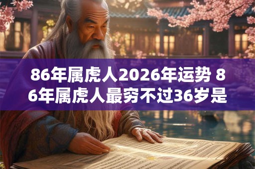 86年属虎人2026年运势 86年属虎人最穷不过36岁是什么意思