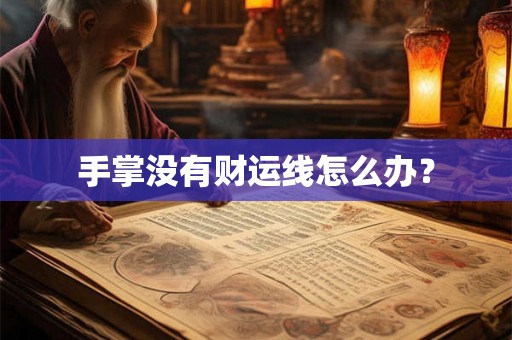 手掌没有财运线怎么办? 手掌没有财运线怎么办?