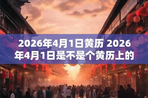 2026年4月1日黄历 2026年4月1日是不是个黄历上的吉日 2026年4月1日黄历 2026年4月1日是不是个黄历上的吉日
