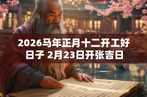 2026马年正月十二开工好日子 2月23日开张吉日