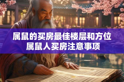 属鼠的买房最佳楼层和方位 属鼠人买房注意事项