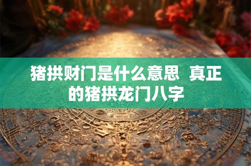 猪拱财门是什么意思 真正的猪拱龙门八字 猪拱财门是什么意思 真正的猪拱龙门八字