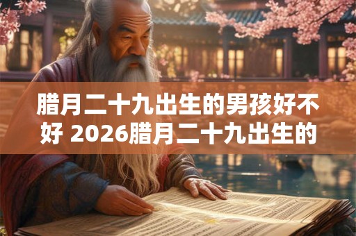 腊月二十九出生的男孩好不好 2026腊月二十九出生的男孩八字