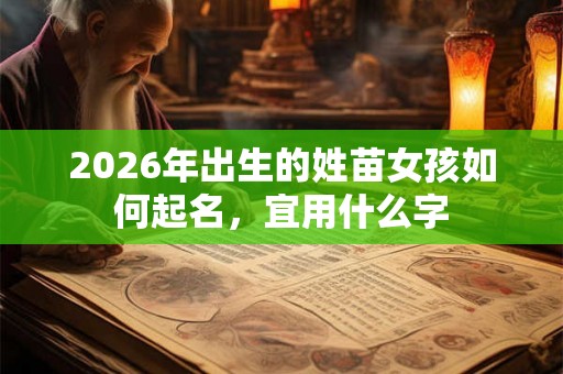 2026年出生的姓苗女孩如何起名，宜用什么字