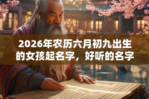 2026年农历六月初九出生的女孩起名字,好听的名字推荐 2026年农历六月初九出生的女孩起名字,好听的名字推荐