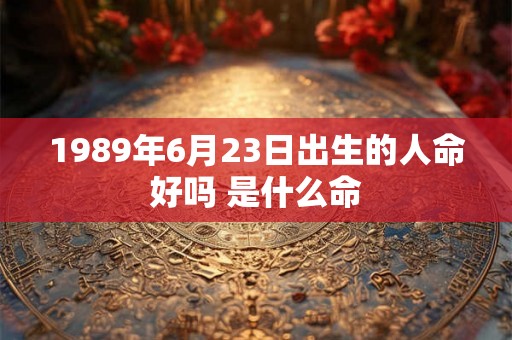 1989年6月23日出生的人命好吗 是什么命