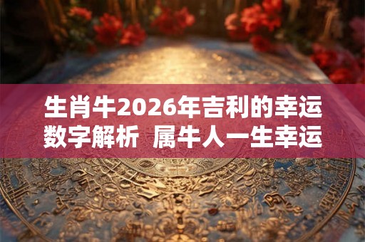 生肖牛2026年吉利的幸运数字解析  属牛人一生幸运色