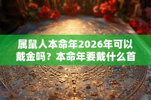 属鼠人本命年2026年可以戴金吗？本命年要戴什么首饰？