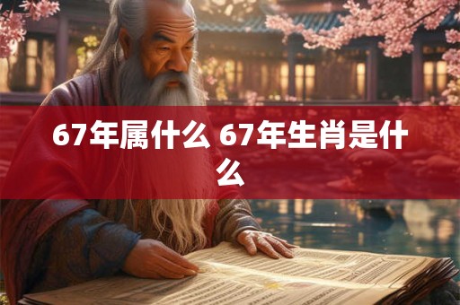 67年属什么 67年生肖是什么