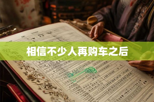 相信不少人再购车之后 相信不少人再购车之后