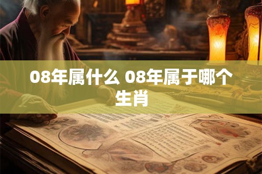 08年属什么 08年属于哪个生肖